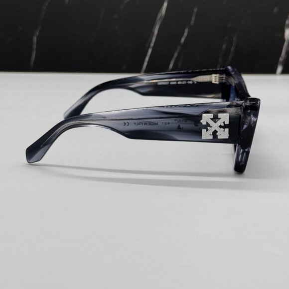 NEW OFF-WHITE SUNGLASSES, GREY BLUE WOMEN EYEWEAR OFF-WHITE ACCRA Navy Marble - Picture 8 of 12